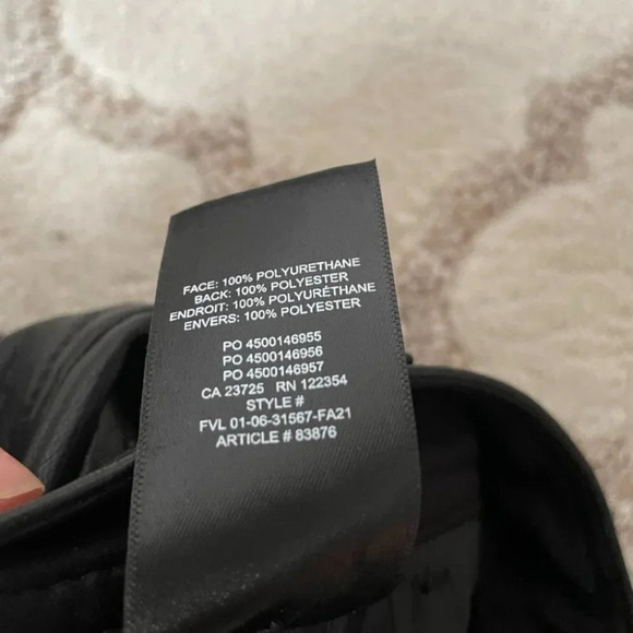 Aritzia Babaton Command High Waisted Vegan Leather Pants Black Size 8 - Picture 10 of 11